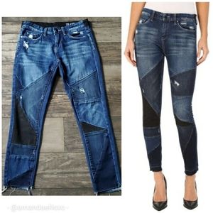 BlankNYC Ball and Chain Patchwork Skinny Jeans